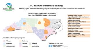 2021 N.C. Farm to Summer Rapid Response Funding Map - image